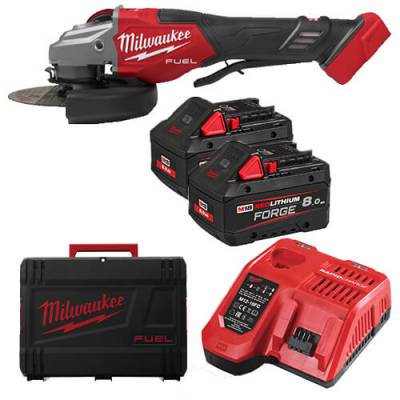 Polizor de inalta performanta, franare rapida, comutator tip clapeta M18 FUEL 125 mm - Milwaukee M18 FHSAG125XPDB2-802X
