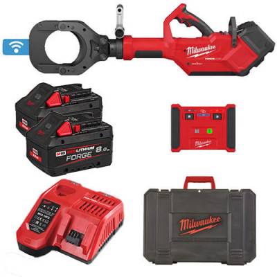 Taietor hidraulic pentru cabluri M18 FORCE LOGIC 125 mm cu telecomanda - Milwaukee M18 HSFC125R-802C
