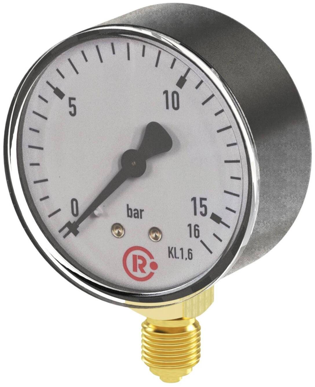 Manometru standard, atac radial, Ø 40, 50, 63