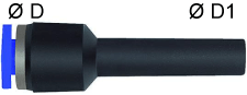 Conector drept push-in 4 mm cu adaptor 6 mm, seria Mini
