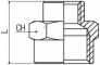 Mufa G 1/2&QUOT; - G 3/4&QUOT;, PN 85, alama nichelata