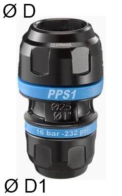Mufa push-on de legatura pentru teava 32 mm - 25 mm, aluminiu
