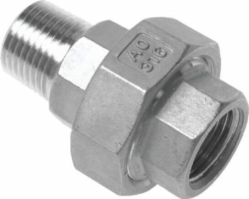 Niplu detasabil cu filet int. G 1&QUOT;-ext R 1&QUOT;, etansare conica, inox AISI 316