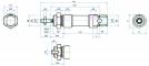 Micro cilindru dubla actiune magnetic, piston 10 mm, cursa 80 mm