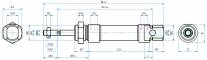 Micro cilindru simpla actiune magnetic - arc spate