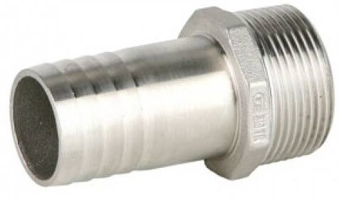 Adaptor furtun 39,5mm cu filet exterior NPT 1 1/2&QUOT;, inox AISI 316