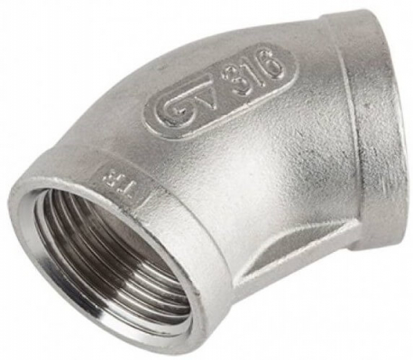Cot 45° cu filete interioare cu filete interioare Rp 2&QUOT;, inox AISI 316