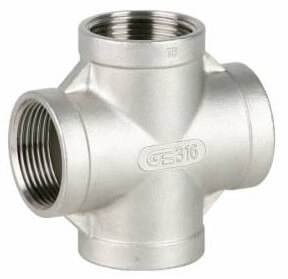 Conector X cu filete interioare NPT 1/2&QUOT;, inox AISI 316