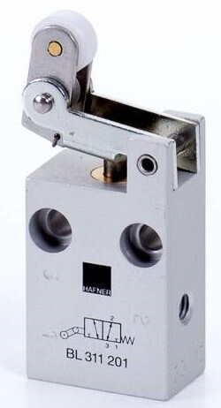 Distribuitor BL 3/2 - actionare mecanica, cu rola indexoare