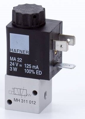 Distribuitor 3/2 electric, actionare directa - temperaturi scazute