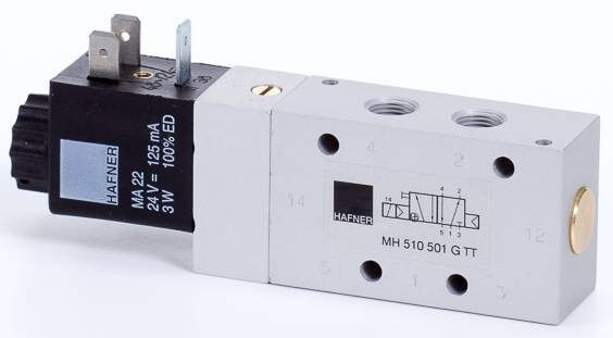 Distribuitor 5/2 electric, monostabil - temperaturi scazute