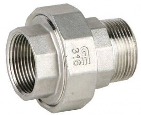 Niplu detasabil, filet int. NPT 2&QUOT;-ext. NPT 2&QUOT;, etansare plana, inox AISI 316