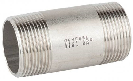 Niplu teava cu filet R 3/4&QUOT;, L=60mm, inox AISI 316
