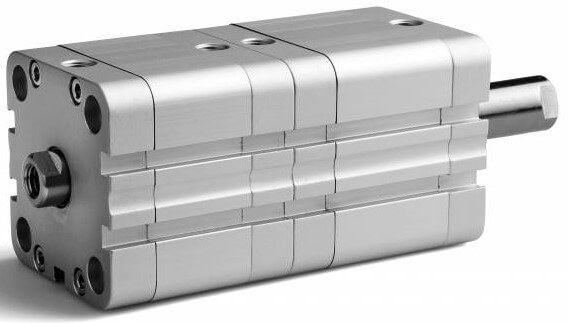 Cilindru compact tandem spate in spate, filet tija exterior