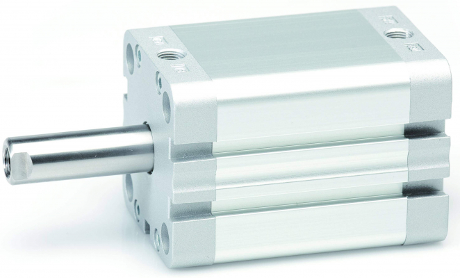 Cilindru compact dubla actiune magnetic, tija filet interior, ISO 21287, piston 100 mm, cursa 5 mm