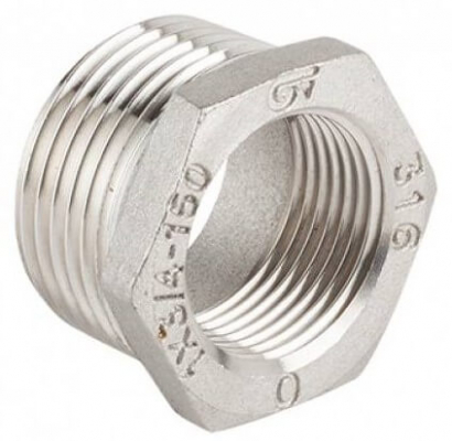 Reductie cu filet exterior R 1&QUOT; - interior Rp 3/4&QUOT;, inox AISI 316