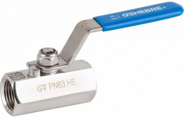 Robinet din inox cu bila, orificiu redus, filete interioare RP 1/2&QUOT;, PN 63