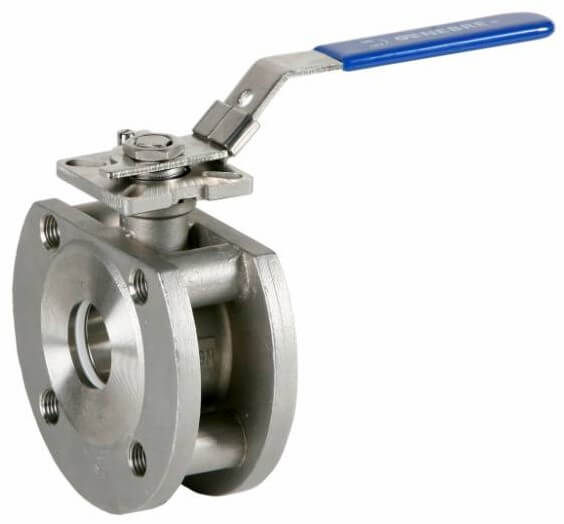 Robinet cu bila, tip wafer, orificiu complet, flanse PN 16