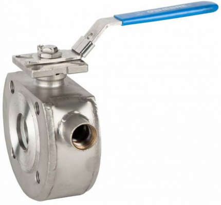 Robinet din inox cu bila, tip wafer, orificiu complet, camera incalzire, flanse PN 16, 3&QUOT; (DN 80)