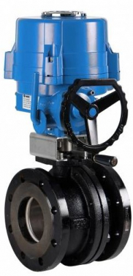 Robinet cu bila, 2 piese, flanse PN 16, actuator electric, 6&QUOT;