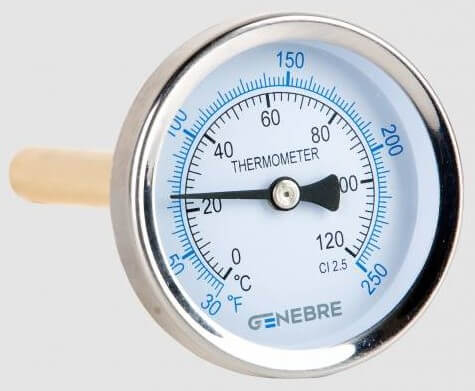 Termometru bimetalic 63 mm, tija 50 mm, atac axial, filet G 1/2&QUOT;, 0°C/+60°C