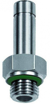 Adaptor furtun push-in cu filet cilindric exterior si O-ring, seria Inox, G 1/8&QUOT; - 4 mm