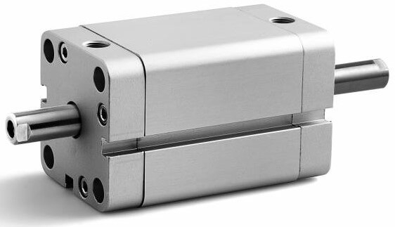 Cilindru compact UNITOP dubla actiune magnetic cu tija bilaterala, tija filet exterior