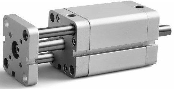 Cilindru compact UNITOP dubla actiune magnetic anti-rotatie cu tija bilaterala, tija filet exterior