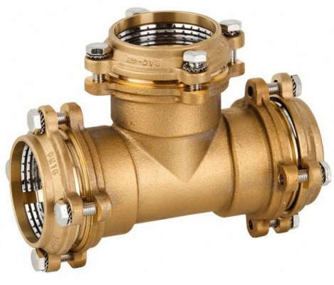 Conector RAG-GE tip T cu flansa pentru teava PE Ø 90 mm