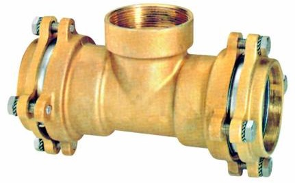 Conector T pentru teava cu filet interior si flansa