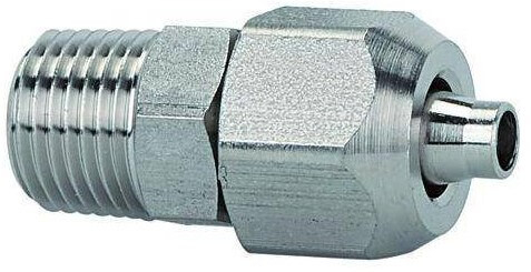 Cuple dreapte push-on cu filet conic exterior, Inox 1.4404