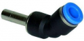 Cupla L 45° push-in 4mm cu adaptor 4mm, POM/alama