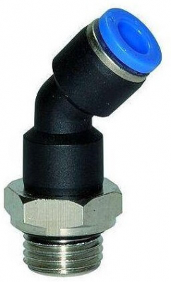 Cupla L 45° push-in cu filet cilindric exterior si O-ring, G 1/2&QUOT; - 8 mm