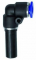 Cupla L 90° push-in 12mm cu adaptor 12mm, POM/alama