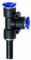 Cupla L-T push-in 8mm cu adaptor 8mm, POM/alama