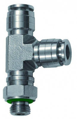 Cupla L-T push-in, rotativa, filet cilindric exterior cu O-Ring, seria Inox, G 1/8&QUOT; - 4 mm