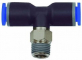 Cupla T push-in cu filet conic exterior etansat cu PTFE, seria standard, R 3/8&QUOT; - 8 mm