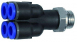 Cupla Y multiplu push-in cu filet exterior cilindric si O-ring, seria standard, G 1/4&QUOT; - 6 mm