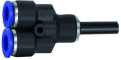 Cupla Y push-in 10mm cu adaptor 10mm, POM/alama