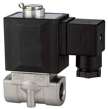 Electroventil 2/2 din Inox, NO, actionare directa, 220 V AC, G 1/8&QUOT;, PN 20