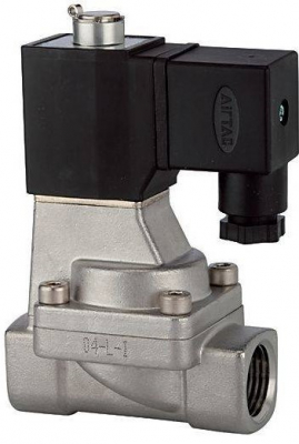 Electroventil 2/2 din Inox, NO, actionare pilotata, 230 V AC, G 3/4&QUOT;, PN 7