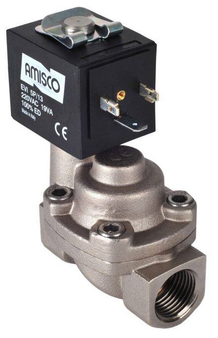 Electroventile 2/2 cu piston pentru abur, NC, PN 10, max. 180°C