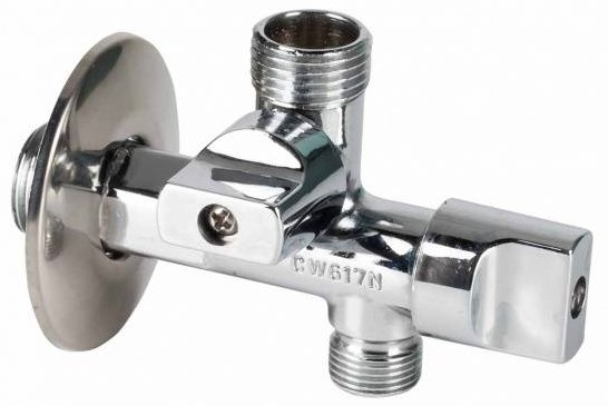 Robinet cu 2 iesiri, filet G 1/2&QUOT; x G 3/4&QUOT; x G 3/8&QUOT;, PN 16