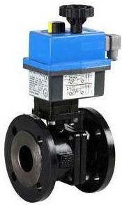 Robinet 2/2 cu bila, actuator electric 220V AC