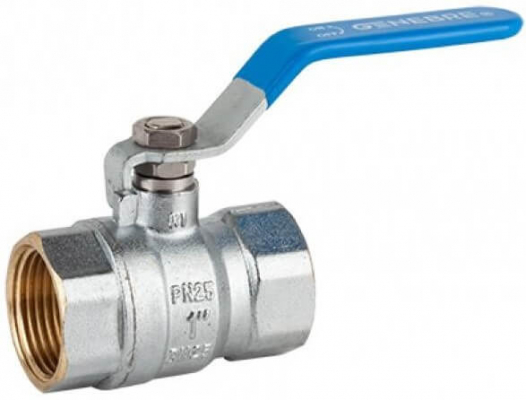 Robinet cu bila, filete interioare NPT 1/4&QUOT;, maneta albastra din otel, PN 25