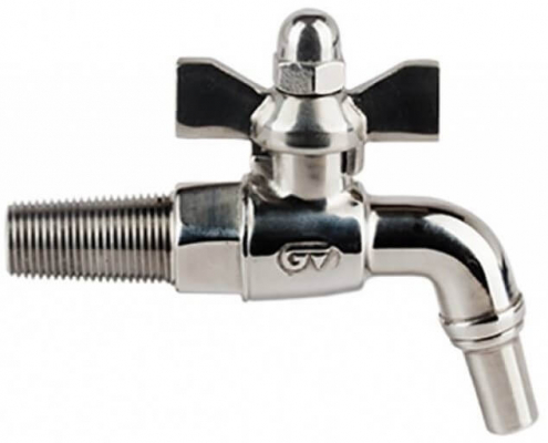Robient din inox cu bila pentru butoi, filet conic R 1/2&QUOT;, PN 16