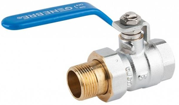 Robinet cu bila si olandeza, orificiu complet, filete G 1 1/4&QUOT;, maneta albastra, PN 25