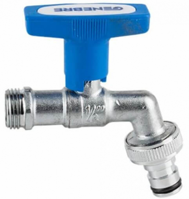 Robinet dublu serviciu, maner T, conectare rapida furtun, filet G 1/2&QUOT; x G 3/4&QUOT;, PN 16
