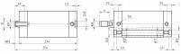 Cilindru compact dubla actiune magnetic, tija filet exterior, ISO 21287, piston 32 mm, cursa 25 mm