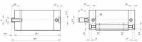 Cilindru compact simpla actiune magnetic - arc frontal, tija filet exterior, ISO 21287